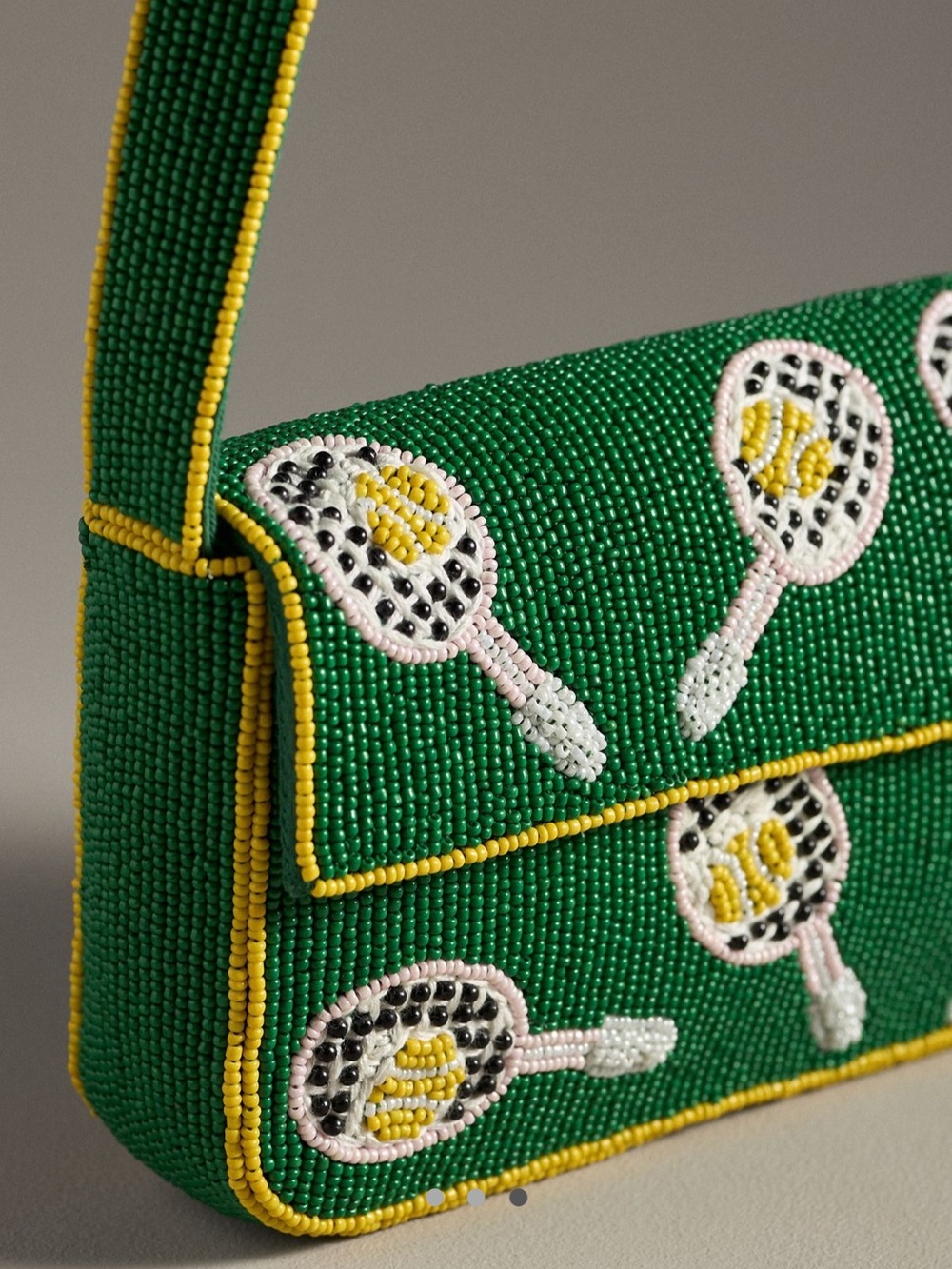 NWT Anthropologie The Fiona Beaded Bag Icon Edition Tennis - Picture 6 of 14
